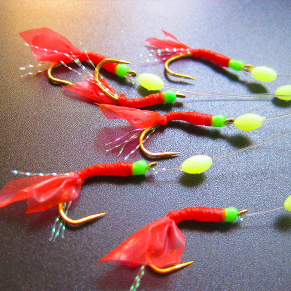 Sabiki rigs hooks pesca fishing bait Fishing String Hook During Dark Night Tackles 6 Hooks/bag