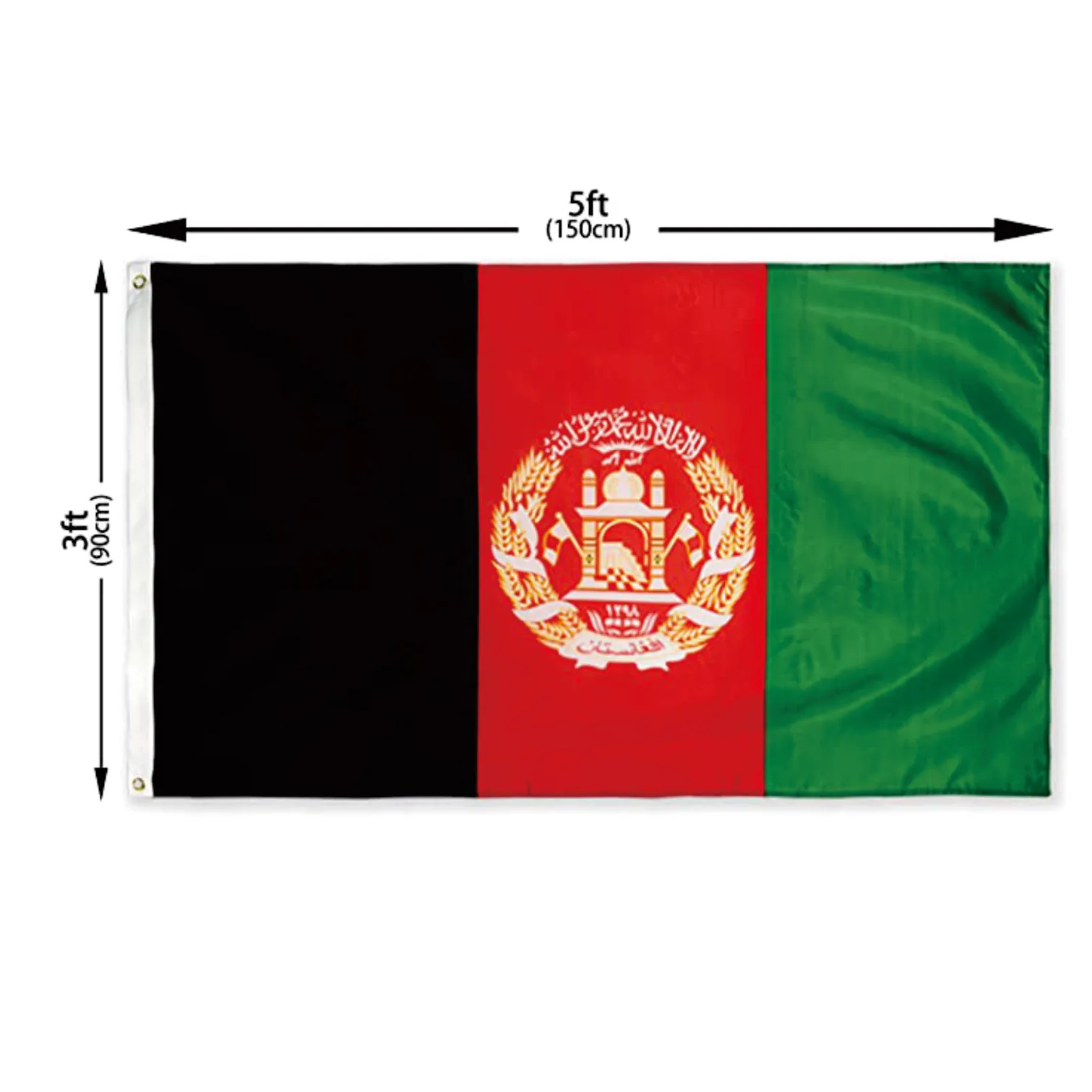 Professional Large Screen Printed Custom afghanistan flag