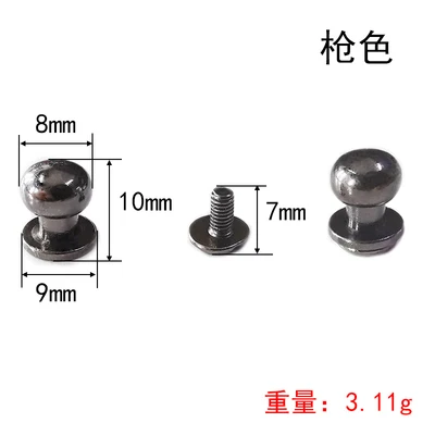 Round Head Solid Brass Rivet Chicago Screw For Bag Fittings