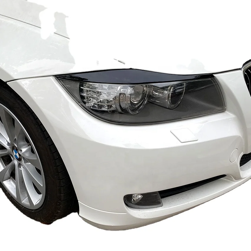 AMP-Z для BMW 3 серии E90 E91 2 шт. ABS черный глянец фар Брови век Sedan / Touring 2005-2012 брови
