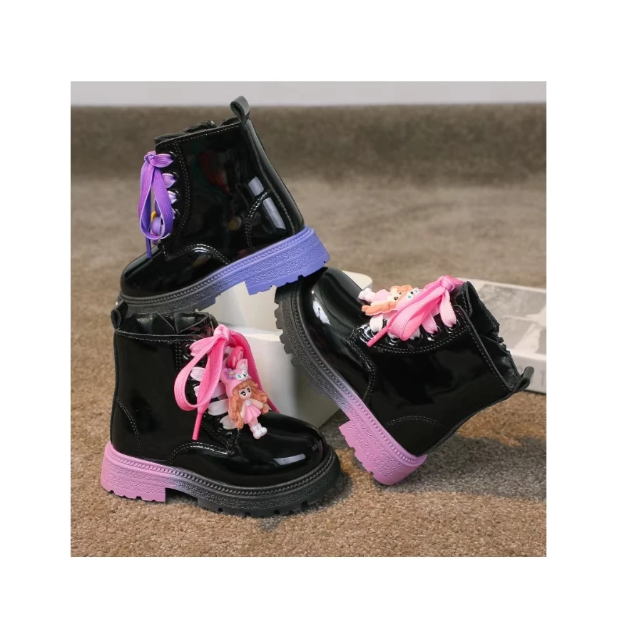 Ботильоны Детские Зимние из лакированной кожи