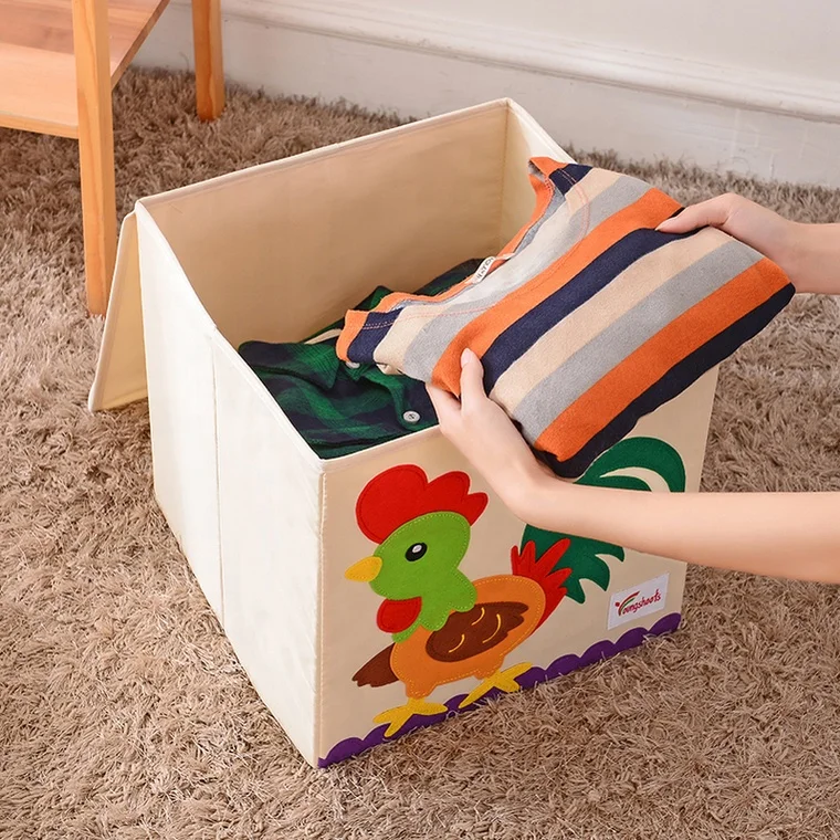 Large Capacity Design Stackable Storage Containers For Clothes Custom Pattern Box Storage Containers