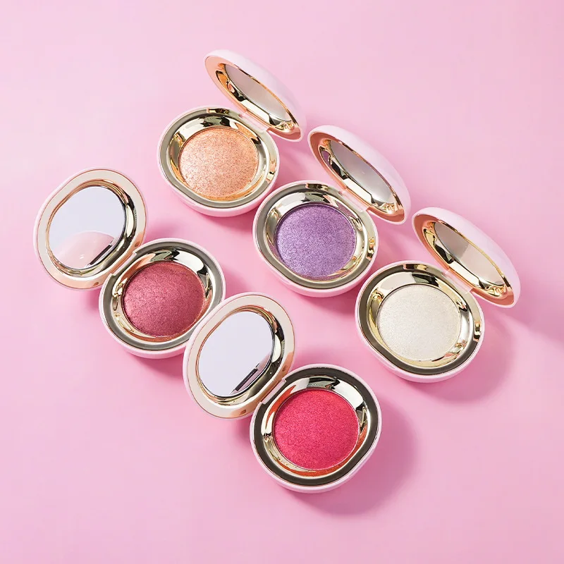 Moisturizing High Pigment Face Bronzer Pressed Highlighters Makeup Cheek Tint Blusher Palette Private Label Vegan Cream Blush