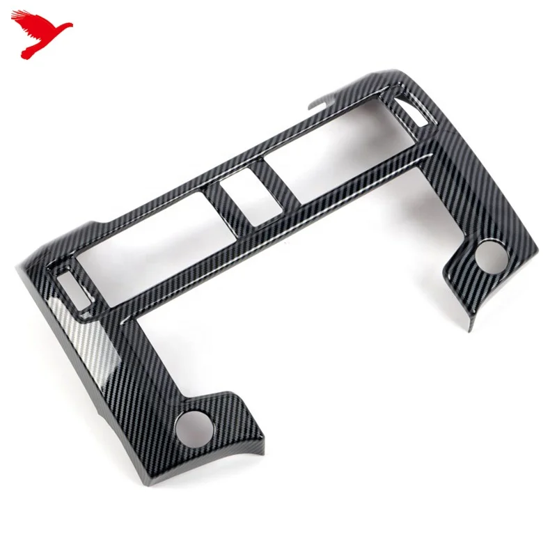 For Toyota 4Runner 2020-2024 Car Interior Accessories Dashboard  GPS Navigation Frame Cover Trim ABS Carbon Fiber Style 1pc