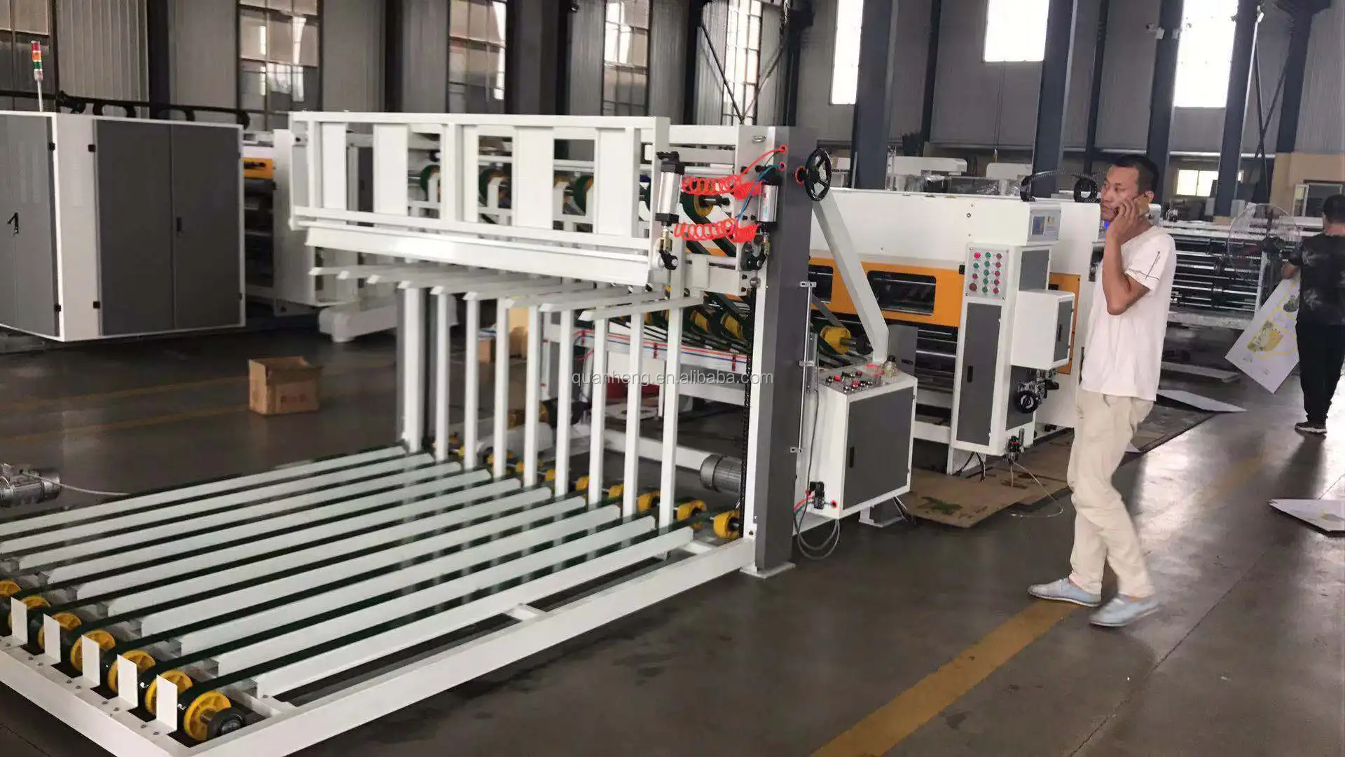 mini automatic flexo printer slotter with stacker machine / mini printing machine / box printing machine