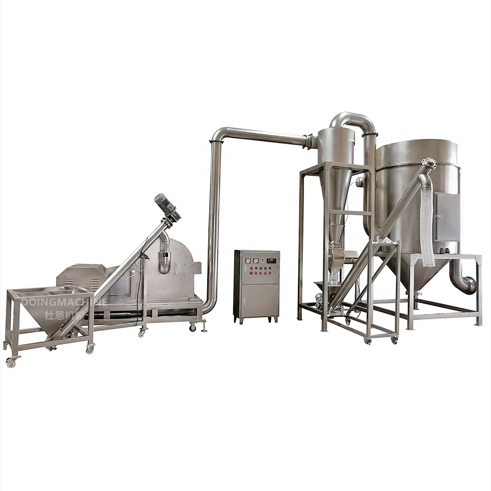 Industrial turbo disc impact mill for wet rice powder sugar