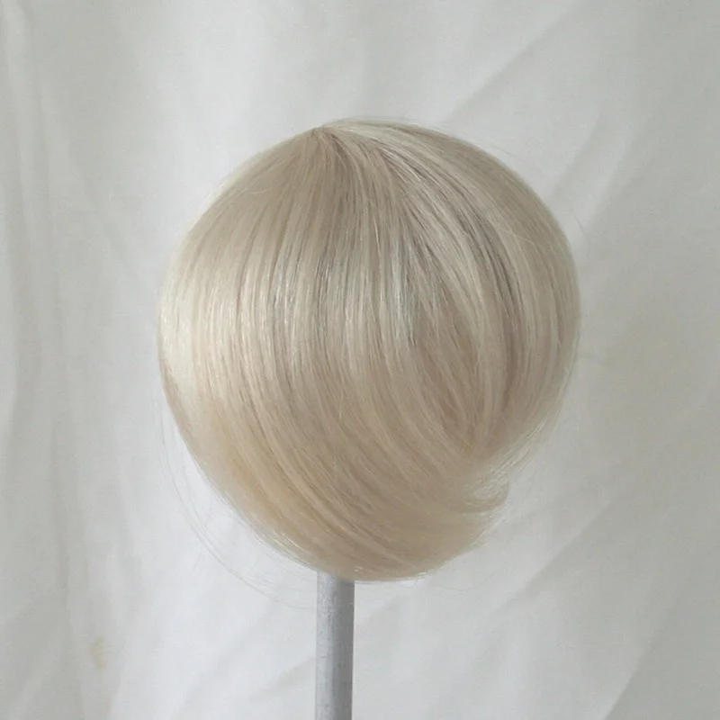 Hot Sale White Color Bob Style Cut Boy Japan Heat Defiant Synthetic Hair Doll Wigs