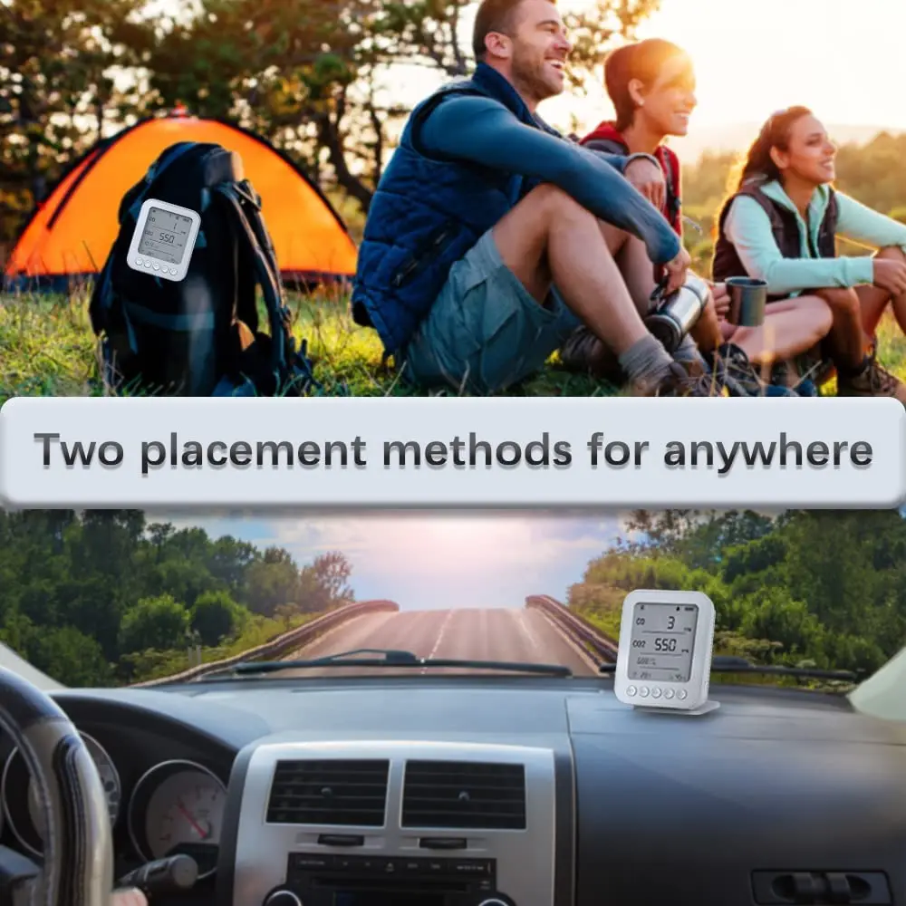 Amazon Best Seller Camping Outdoor portable co co2 temperature humidity meter carbon monoxide detector gas analyzer