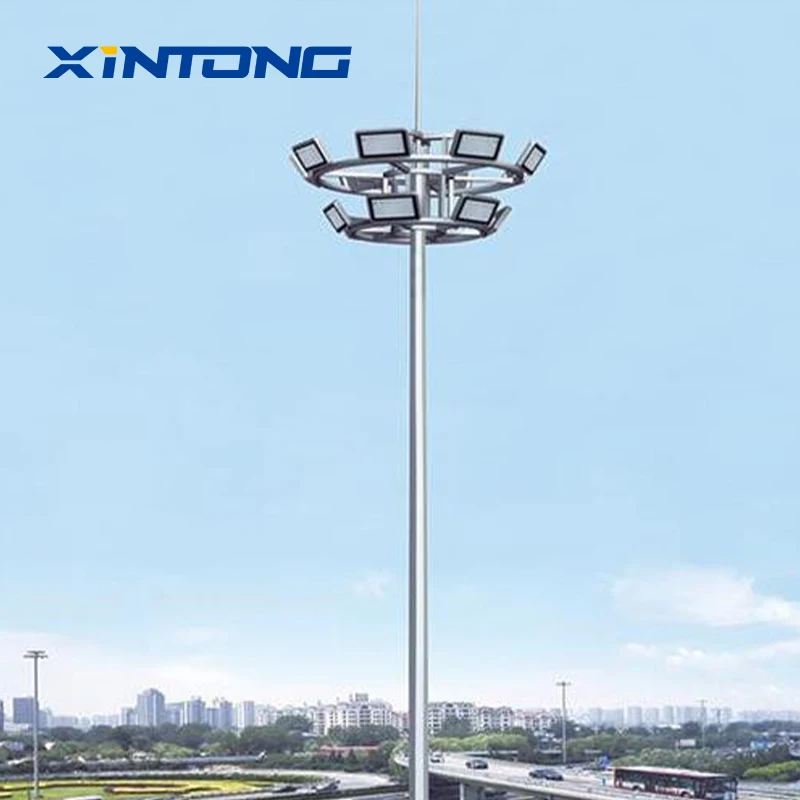 XINTONG 25m 28m Waterproof Outdoor Stadium Airport Seaport LED Power Flood High Mast Light for playground square
