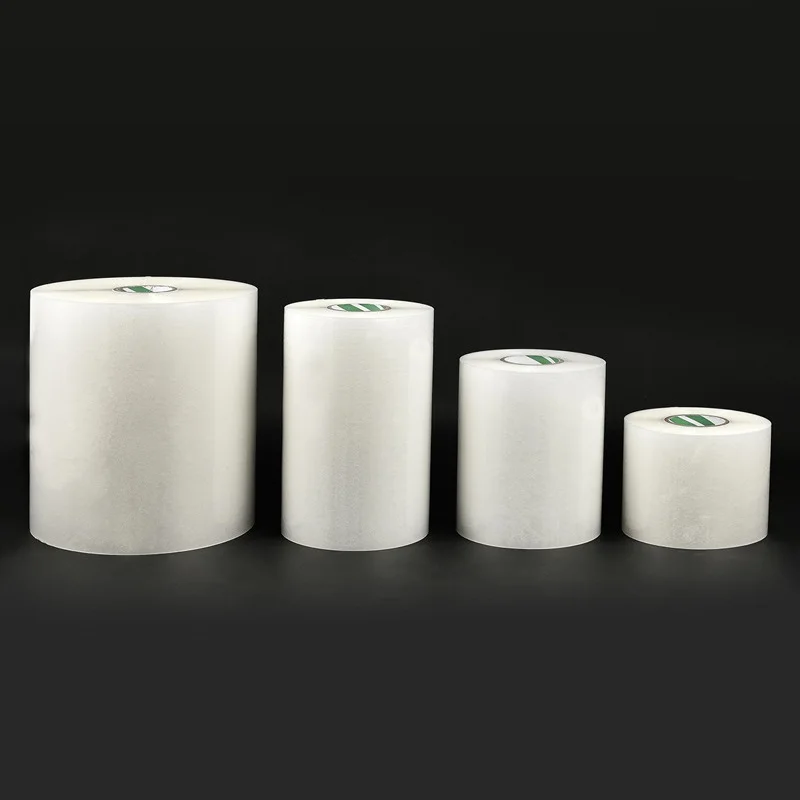 Factory supply clear BOPP jumbo roll cold lamination film transparent sticker for label lamination