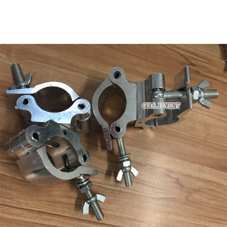 
Truss Hook Aluminum Clamp LED Light Load 500kg Double O Clamp 360 Degree Rotate 90 Degree Fix 