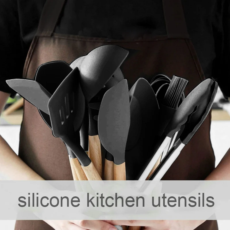 Home and kitchen Silicone Kitchen Utensil set  Accessories Cooking Tools Kitchenware set Cocina Silicone Cooking Utensils Set