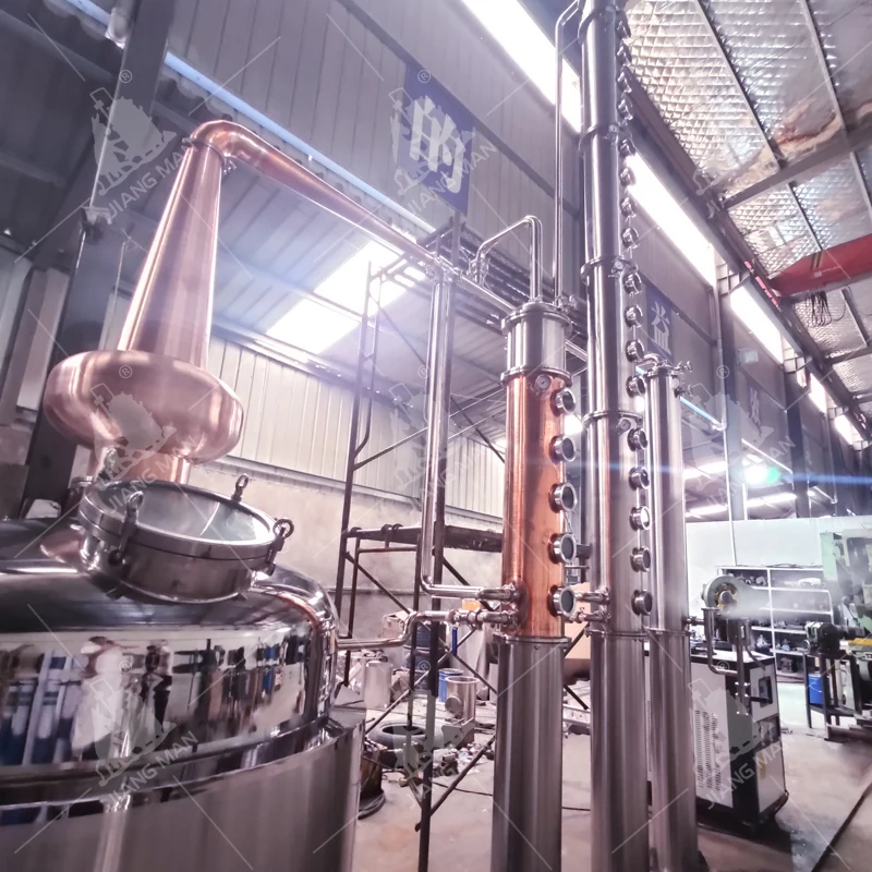 1000 Gallon Double Jacked Alcohol Distiller Copper Column Stainless Steel Boiler Whiskey Brandy Gin Making Machine