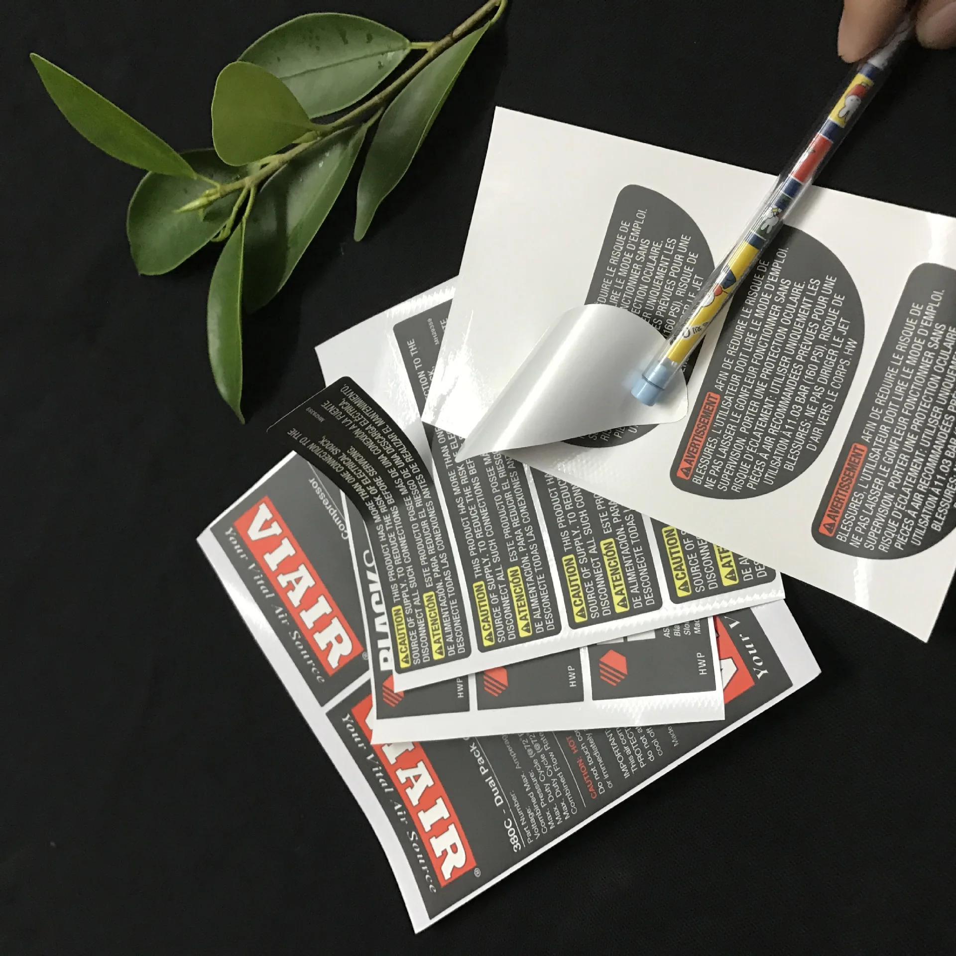 
Bulk Custom Brand Name Peelable Hot Stamping Rose Gold Foil Printing Adhesive Paper Stickers Labels 