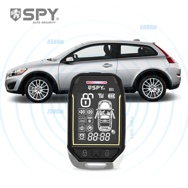 SPY auto car alarm system smart phone car alarm Two Way car alarm security system
