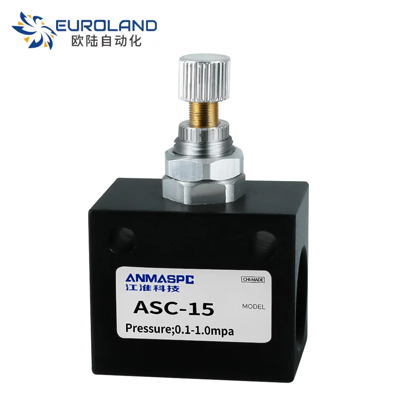 1/2 PT Thread Single Way Pneumatic Hydraulic Control Valve Speed regulation AL Alloy Pipe Bore Air Flow Control Valves