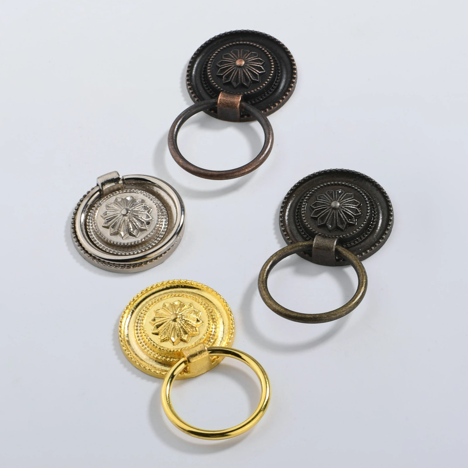 Antique Zinc alloy drawer handle sunflower handle used as a furniture hardware accessory for drawer and cabinet decoration