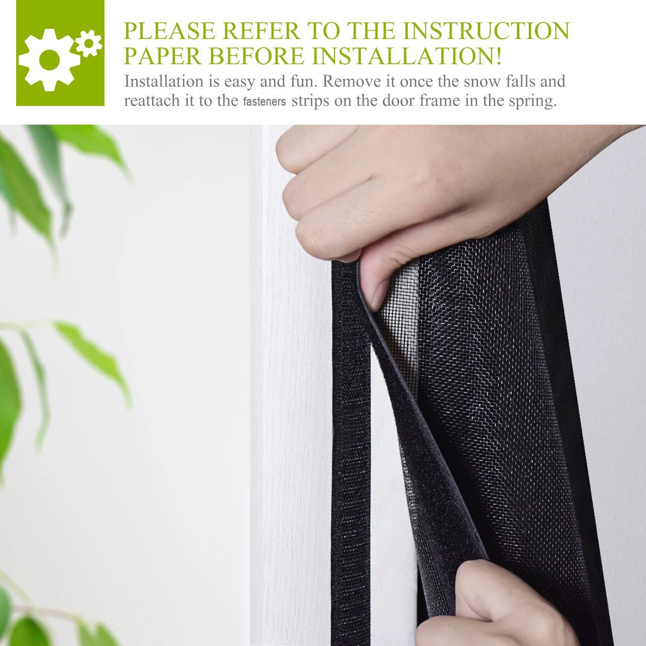 Customized Magnetic Screen Door Pet Friendly Fiberglass insect curtain