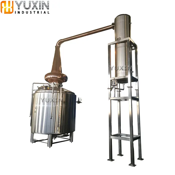 copper / stainless industrial spirit whisky brany gin distillation equipment