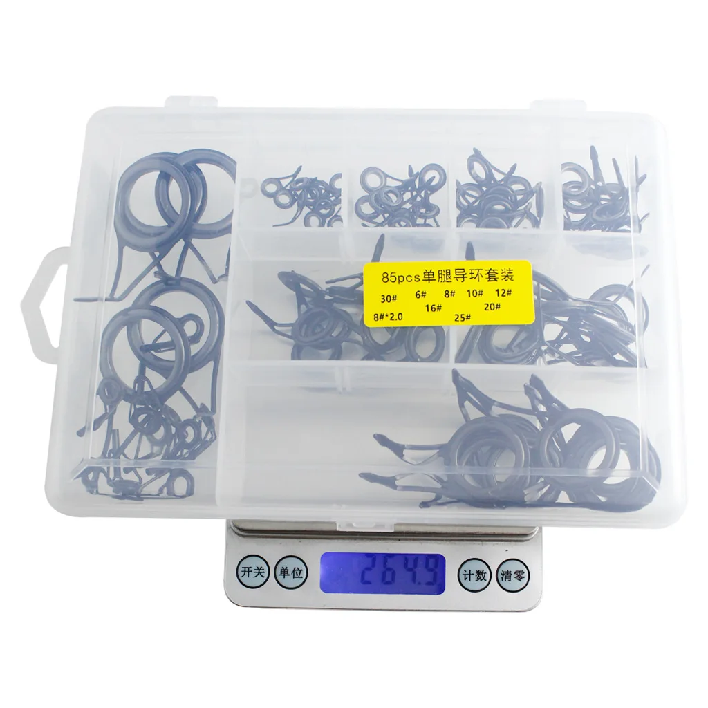 Hot Sell 75pcs Sea Fishing Guide Ring Set&Stainless Steel Ceramic Circle Fishing Accessories Repair Tool Fishing Rod Guides