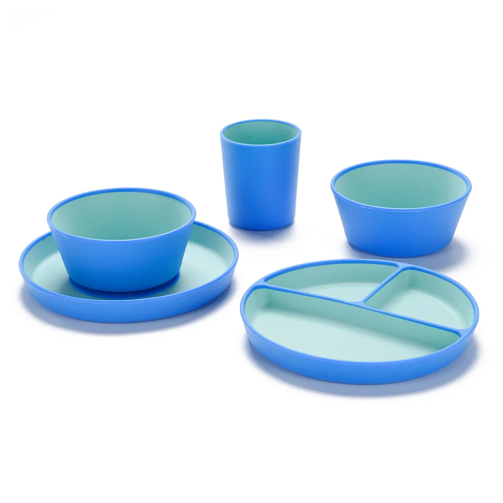 Customs Newborn Baby Plates Bowl With Utensils Toddler Tableware Food Grade Silicone Baby Feeding Set