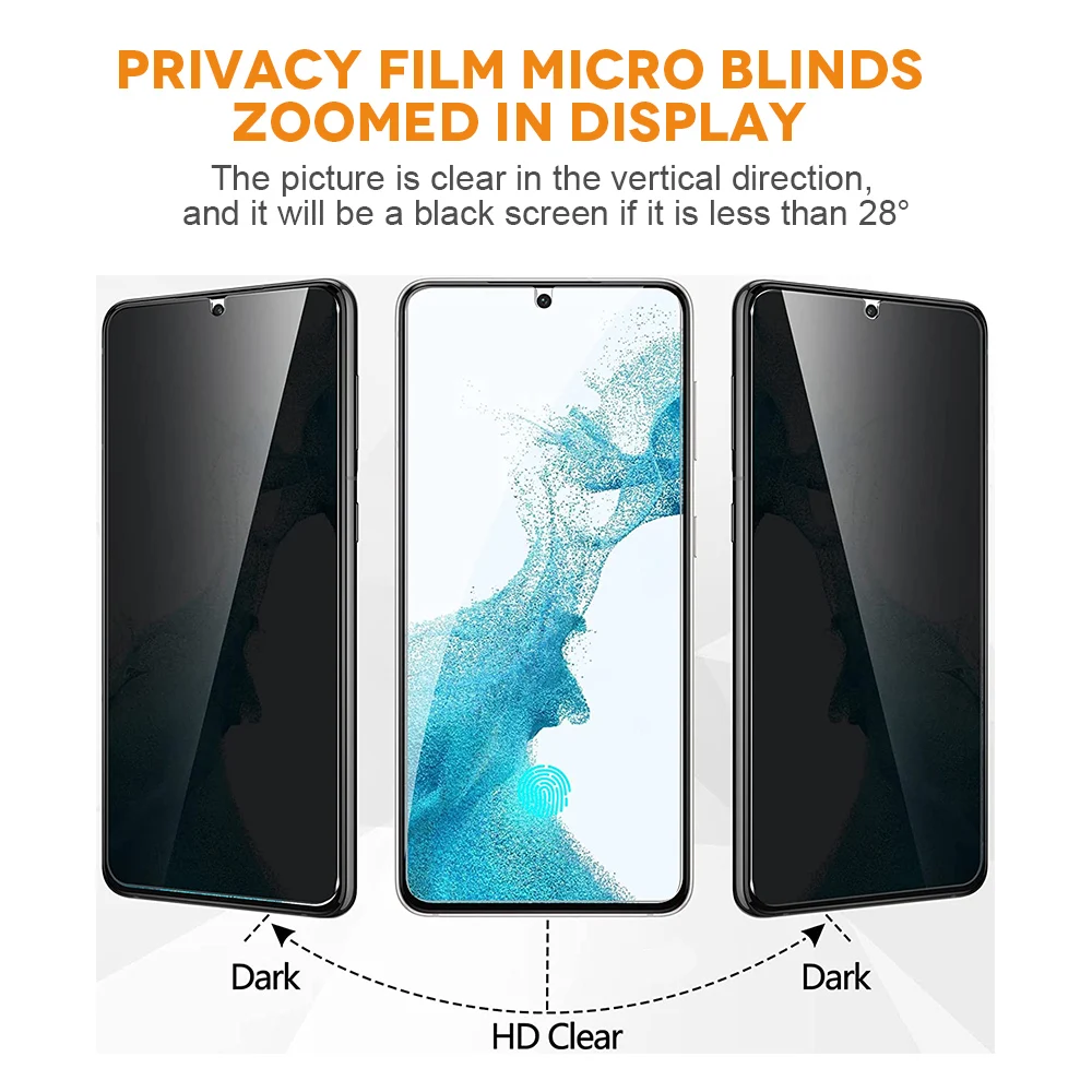 HD Clarity Privacy TPU Screen Protector for Samsung Galaxy S23/ S23+/ S23 Ultra Screen Guard Bubbles Free Fingerprint ID Unlock