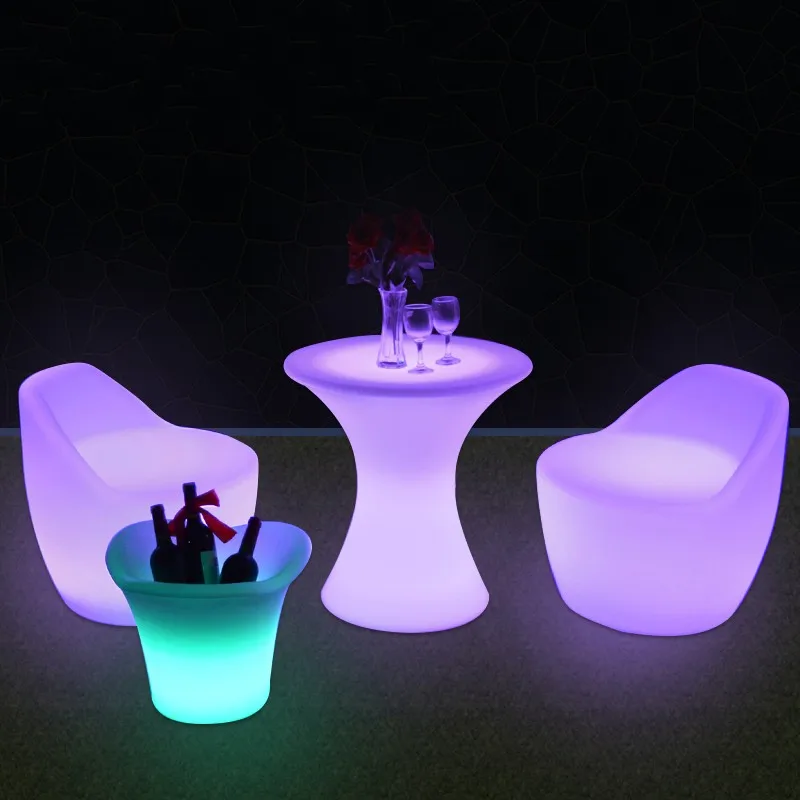 Glow Furniture 60cm LED Cube Chair Light Up Furniture Glow In The Dark Furniture Cube Seat Contour Cube