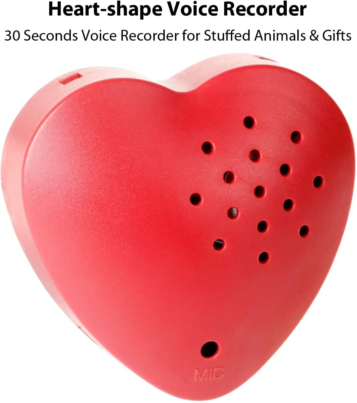 kids to record their own voice and put it in their own bear small voice recorder to put in my plush stuffed animal heart shape