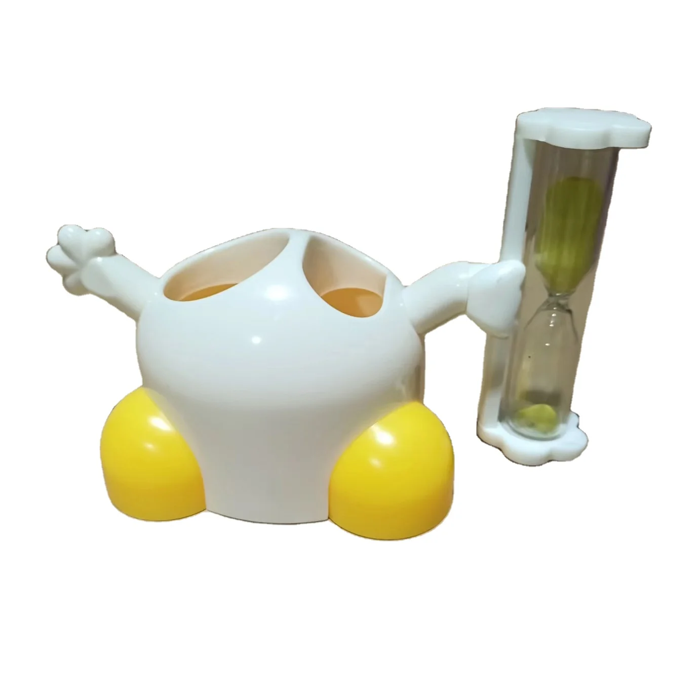 Kids 3 Minutes Hourglass 2 Holes Toothbrush Holder Sand Timer