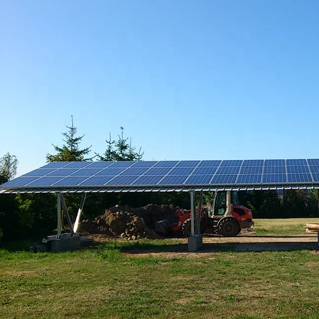 Aluminum Car Parking Solar Structures PV Panel Carport Mounting Supports