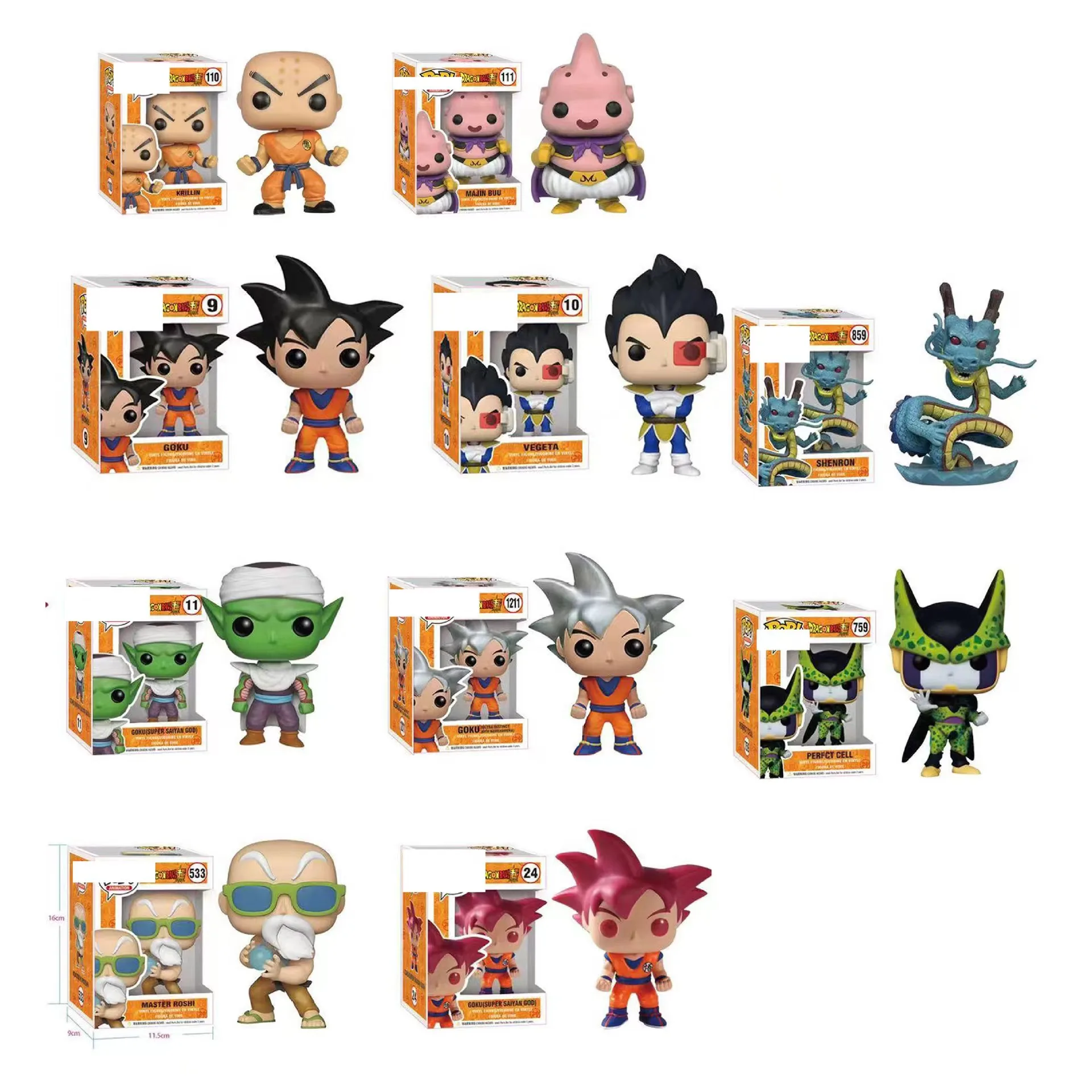 One Pieced Action Figure Japanese Anime Funkos POP Figure Goku Chanimalace Dragon Pocket POP Action Figure Color Box Unisex