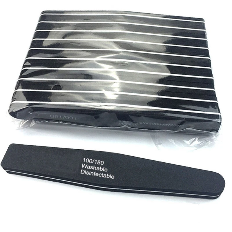 Professional nail supplies diamond shape double-sided nail files and buffer 100/180 grit  Manicure Pedicure Tool