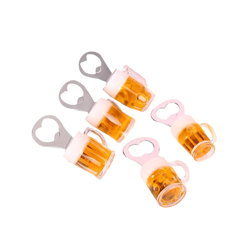 Hot selling promotion custom fridge magnetic beer cup bottle shape opener