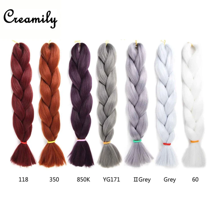 Creamily волосы, бесплатный образец, оптовая продажа, синтетические косички для плетения волос