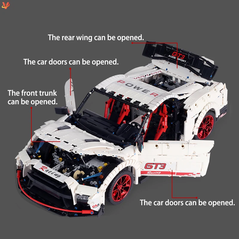 Mould King 13172 Sports Supercar Racing Car 3358pcs Model Car Bricks Toy Sets Model Building Blocks