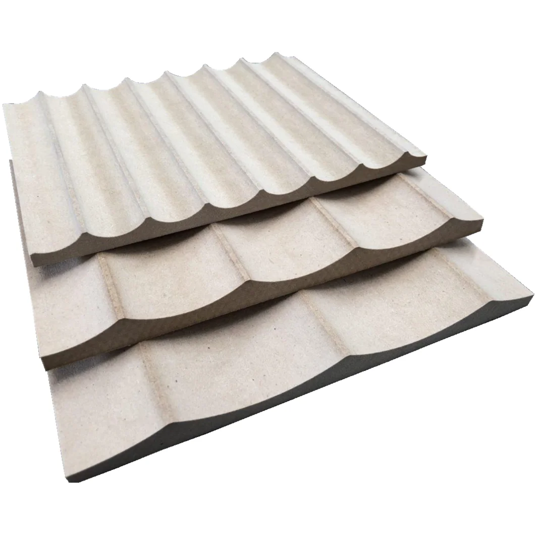 Hot Selling Curved Fluted Flexible Ribbed MDF Timber Wall Panels Used on Outside of Office Apartment Building