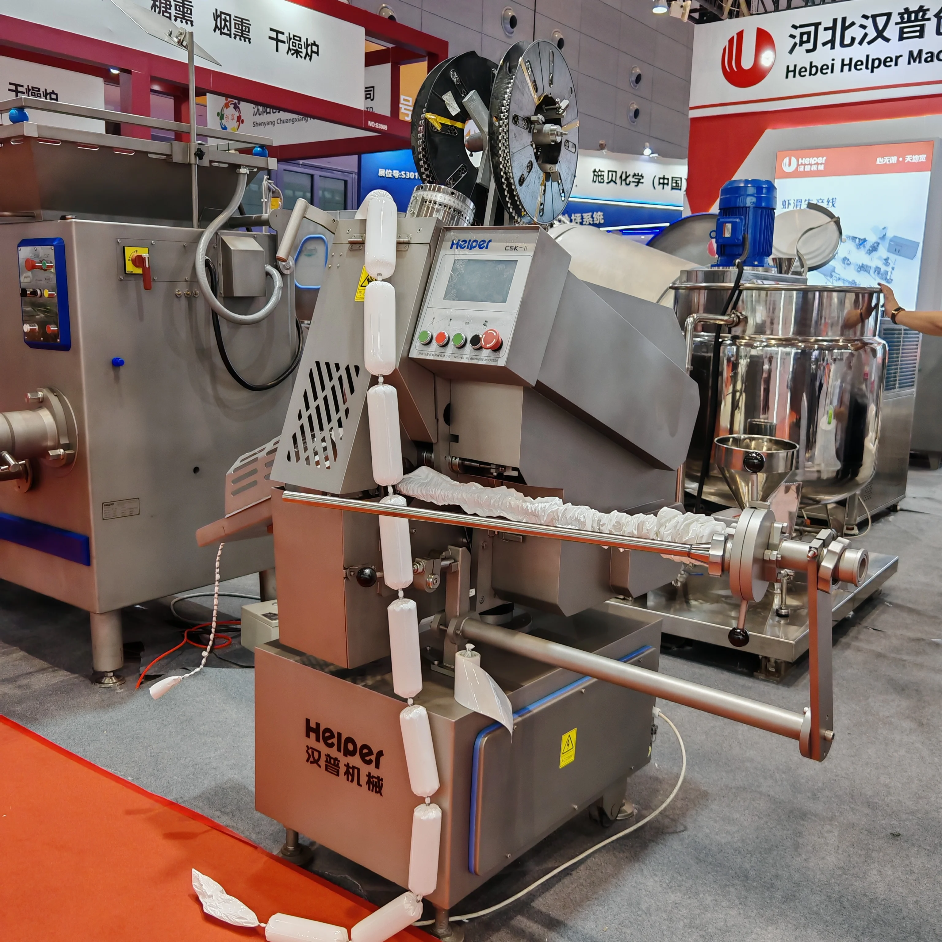 Professional Automatic Sausage Making Machine Great Wall Double Clipping Machine