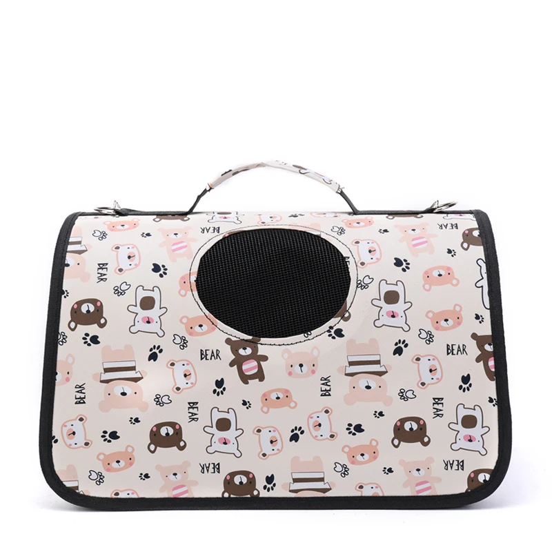 Polyester Pet Backpack Carrier with Zipper Closure Ventilate Cat Backpack Bag Printed Pattern Type Pet Cage