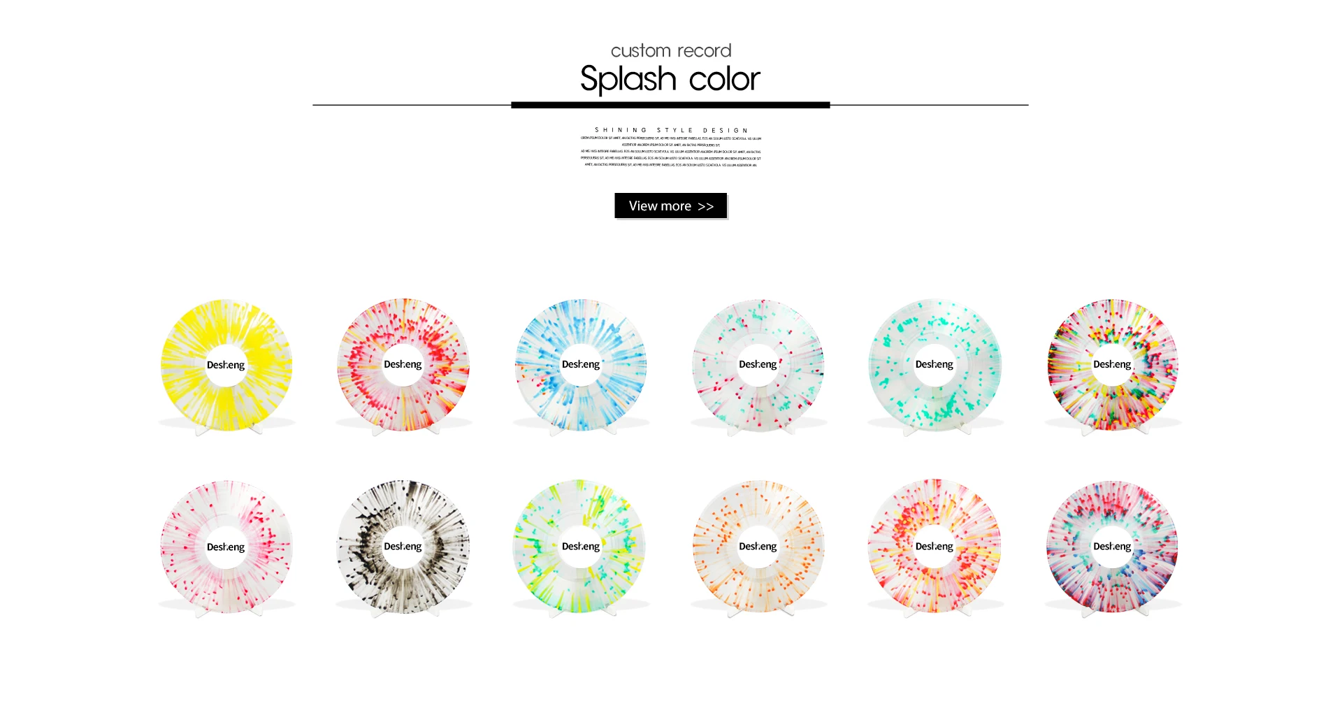 wholesale custom mixed color printed pressing inner sleeve packaging lp discs vinyl records