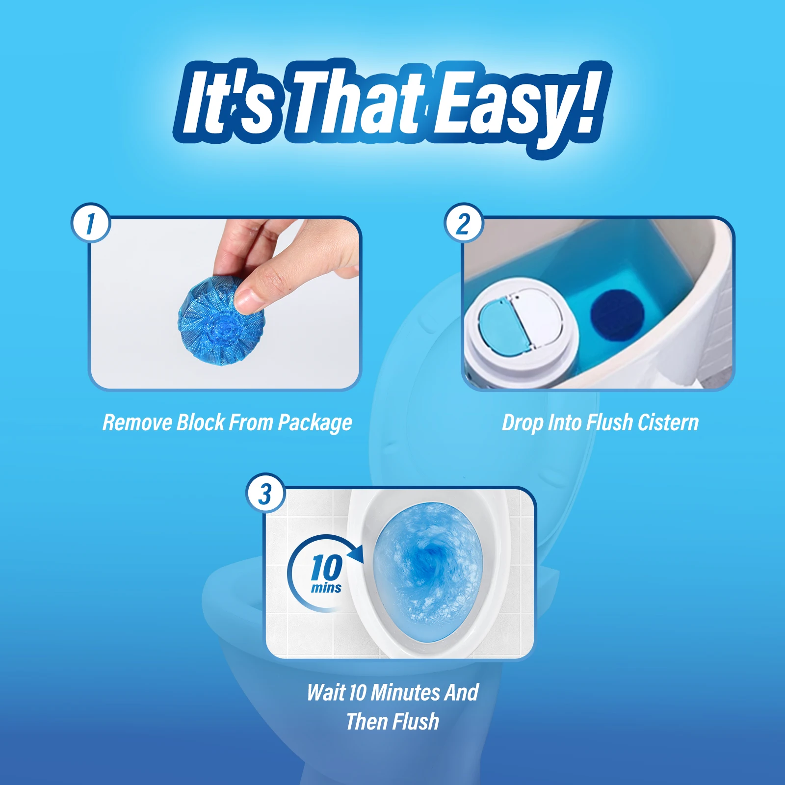 50g 6pk High quality Deodorization Scale Removal Urine Stains Odor Removal Toilet Tank Cleaner Block