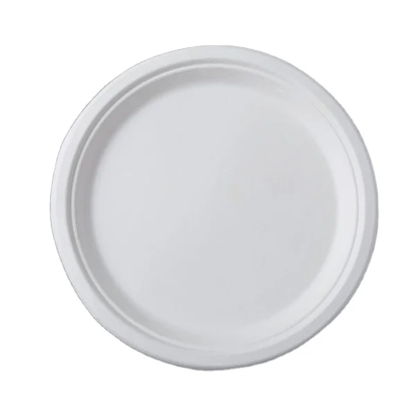 
Natural Disposable Bagasse Custom Designer Paper Plates Unbleached Brown 9