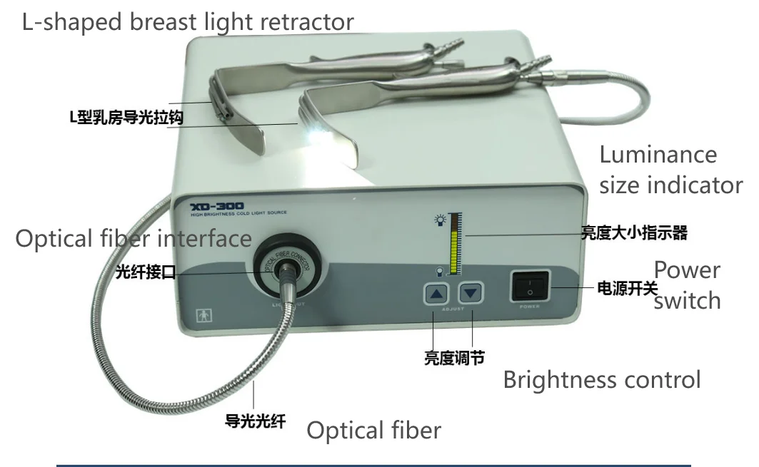 XD-300-250W hernia lamp Cold Light Source Operating lamp Bone Surgery Dental Otolaryngology cold light source retractor set