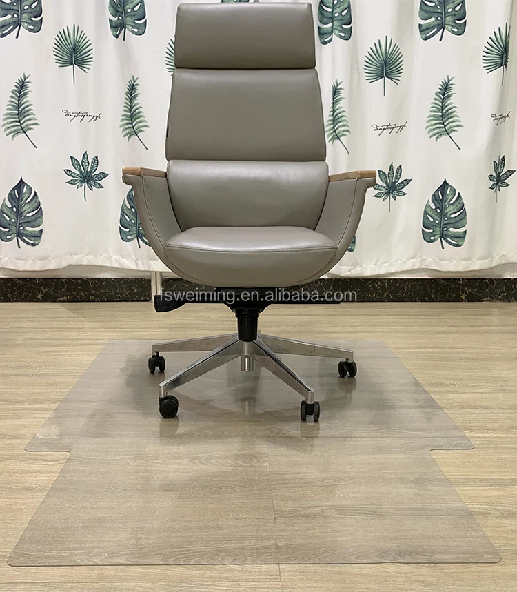 Customized Protective Office Chair Mat Clear Embossed PVC Floor Mat