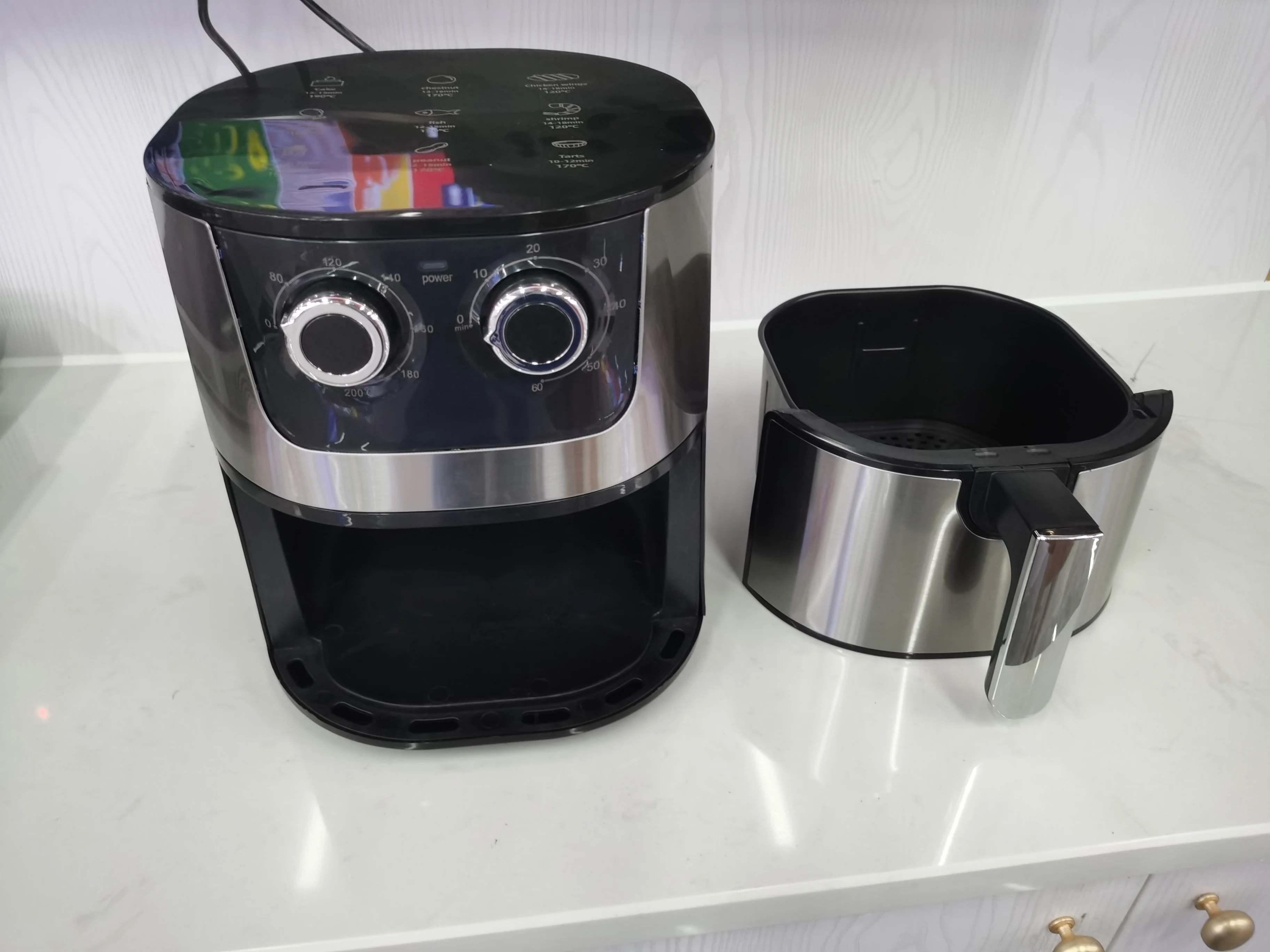 Manufacturer Wholesale Cheap Kitchen Appliances Stainless Steel Manual Control Air Fryer 6L7L 10L Air Fryer