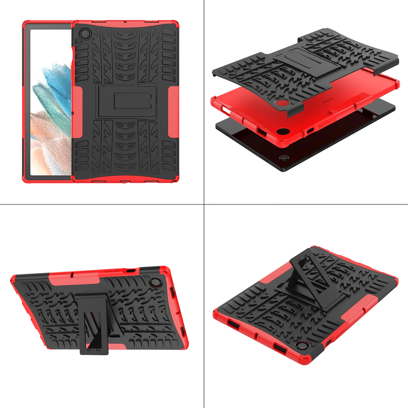 Factory direct sell silicone tablet case for TAb A8 10.5 SAM-X205 shockproof kickstand tablet cover for samsung Tab A8
