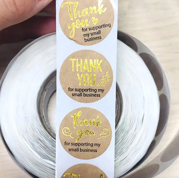 Factory Price Logo Printing Personalized Thank You Labels Stamp Stickers for Your Small Business Shopping Orders