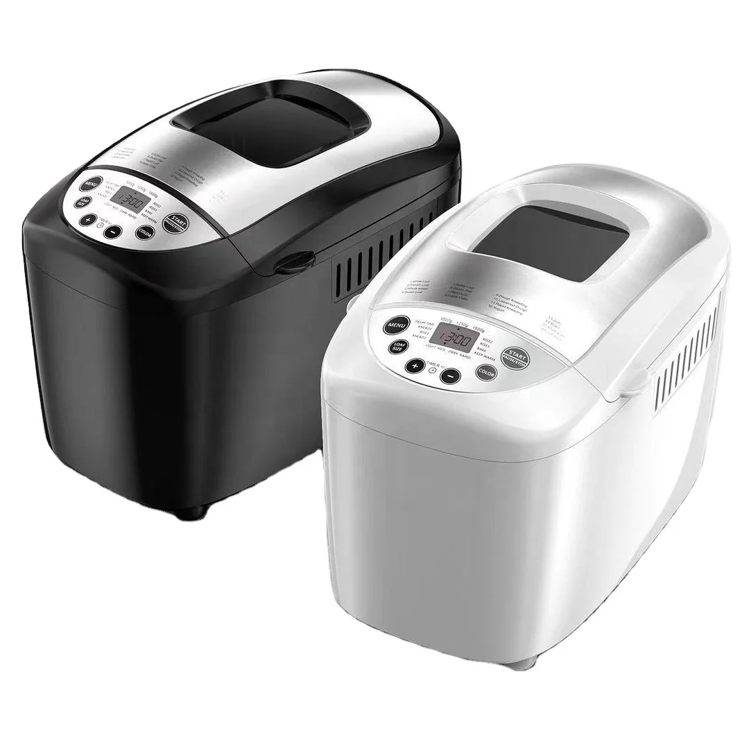 Digital Two Kneading Blades Auto Bread Maker, Stainless Steel Panel, 850W