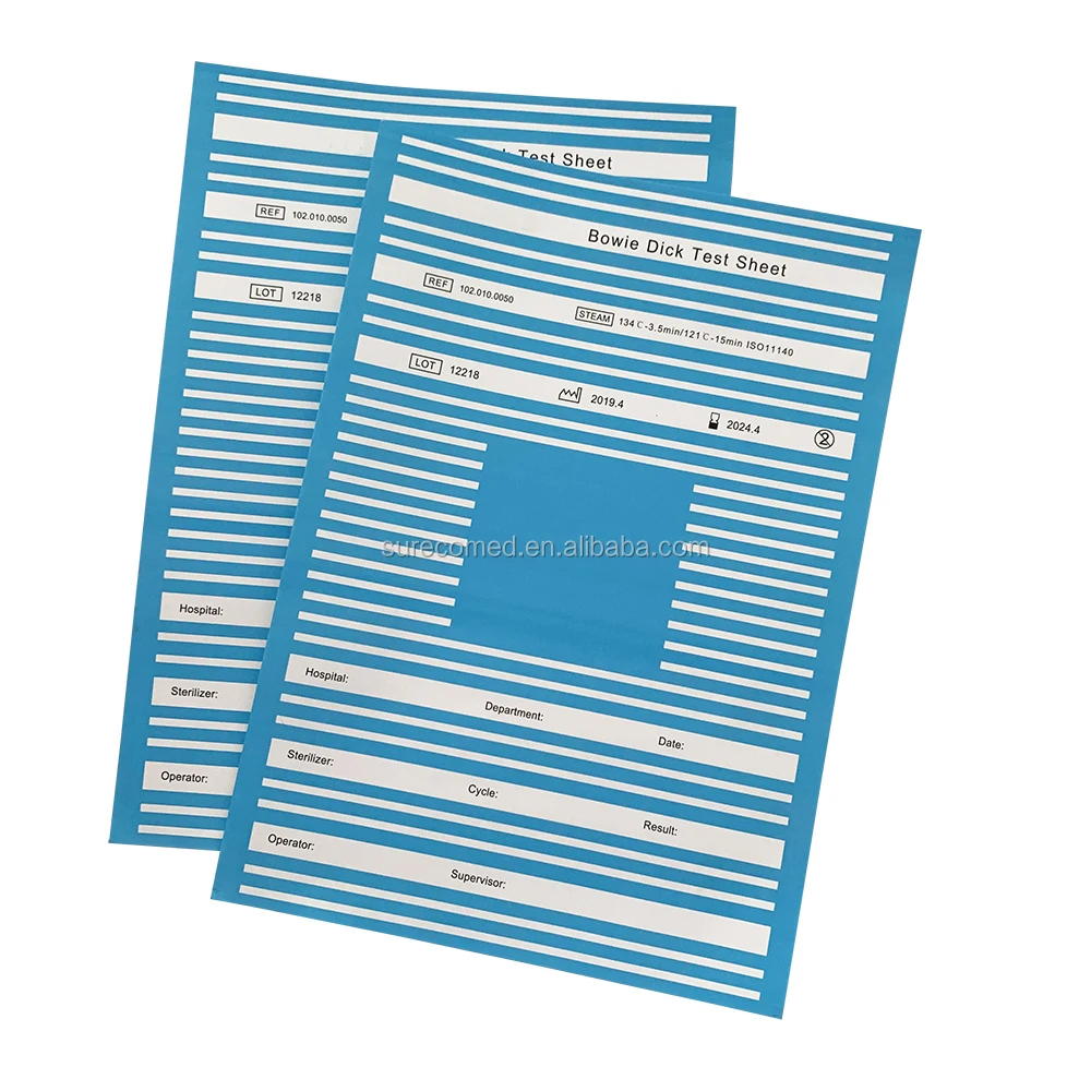 Autoclave Pre Vacuum bowie dick test paper and BD test pack