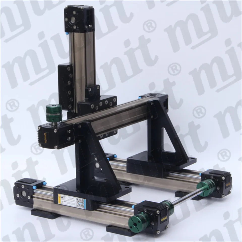 mjunit linear module step or servo motorized XYZ multi axis moving platform, synchronous belt moving slide for gluing