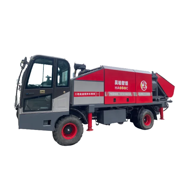 new intelligent diesel concrete mixer with pump good construction  machinery c3 diesel concrete mixer pump